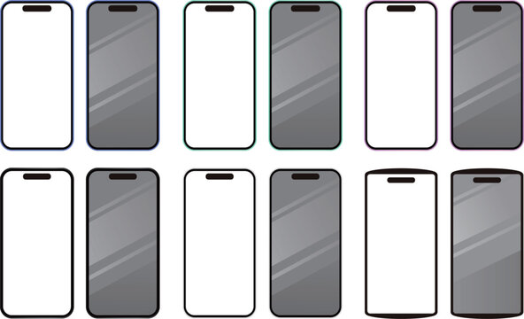 スマートフォン 表 裏 iphone 17 16 モックアップ