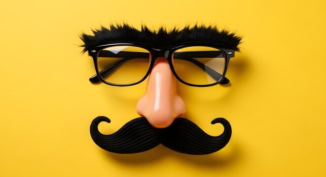April fool's day prank accessories funny face glasses and mustache