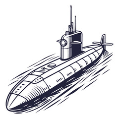 Fototapeta premium Navy submarine defense military naval