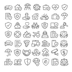 Fototapeta premium A collection of colorful business and finance icons representing various concepts and ideas in a modern flat design style.