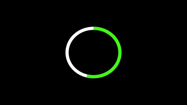 animated circle loading 4k video icon. Round loading bar icon animation, downloading process icon. Loading wheel animation.