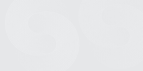 Abstract white glowing geometric lines on gray background simple