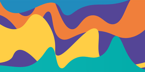 Gradient Separator Headers shapes. Abstract Waves Gradient simple