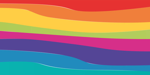 Multicolor Straight Lines Background. Rainbow rays direction modern simple