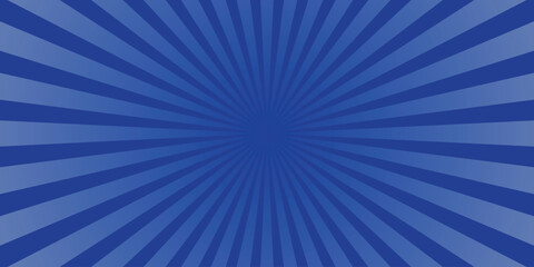 Vibrant blue radial burst background with sunburst effect and radiating lines creating a dynamic energetic pattern for graphic design