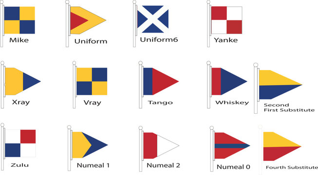 International Marine Signal flags vector file