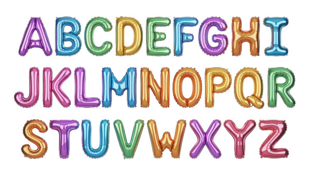 Colorful alphabet letters arranged in a grid for educational purposes