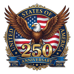 United States of America 250th Anniversary Eagle Emblem 1776–2026 © TAPU SHAHA