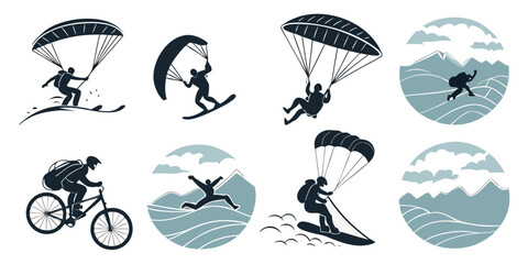 A diverse collection of animals and objects showcasing various activities and forms. Vector © Akshay