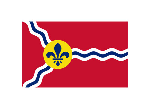 Flag of St. Louis city, Missouri, US