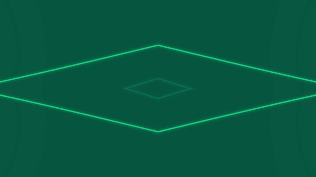 Green Background with Neon Diamond Shapes.