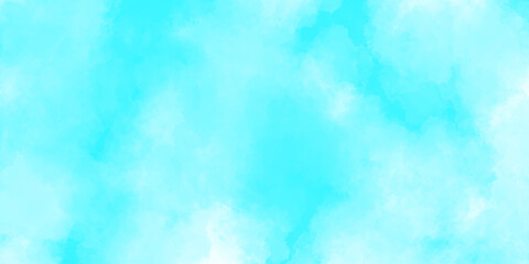 Obraz premium Soft Pastel Turquoise and Light Blue Abstract Watercolor Background with Ethereal Misty Clouds, Cyan Brush Strokes, Smooth Gradient Ink Splash, and Dreamy Minimalist Hand Painted Texture.