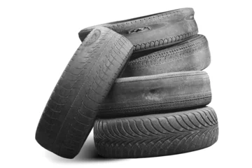 old worn damaged tire © yarbeer