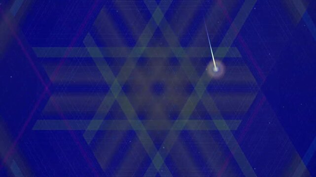Star of David Symbol on Blue Background.
