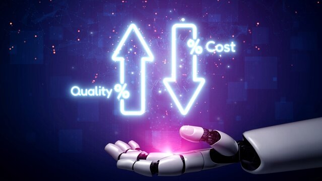 Business concept showing cost reduction and quality increase using Lean, Six Sigma, and Total Quality Management (TQM) to enhance efficiency, value, and customer satisfaction. Muxer