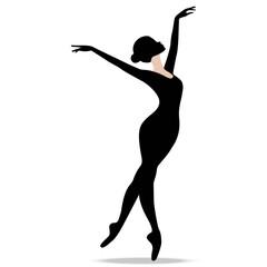 Fototapeta premium Ballet dancer silhouette graceful