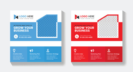 New Social Media Post Template, Social Media Content Template to Boost Online Visibility, print ready flyer 