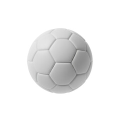 White Soccer Ball with Hexagon Pattern
