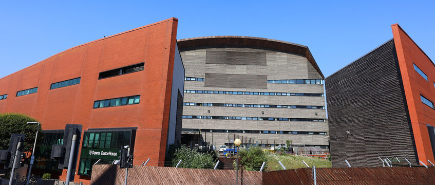 CARDIFF WALES UNITED KINGDOM: The moniker &ldquo;Modern Architecture&rdquo; refers to structures conceived and constructed with Modernism's aesthetic, cultural, and societal outlook