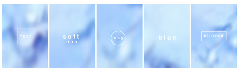 Blurred blue background. Sky with clouds soft gradient vector. Cosmos or space. 