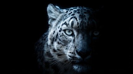 Obraz premium Intense Gaze of the Snow Leopard