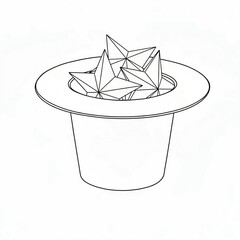 hat with stars sketch 
