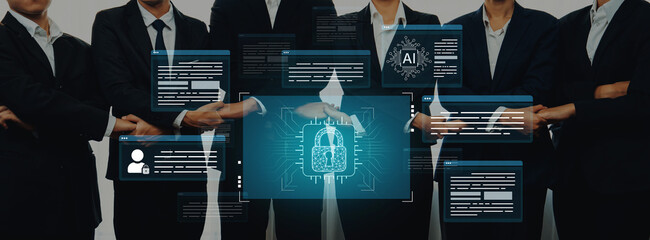 AI cybersecurity safeguards systems with encryption, access control, and AI secure data flow....