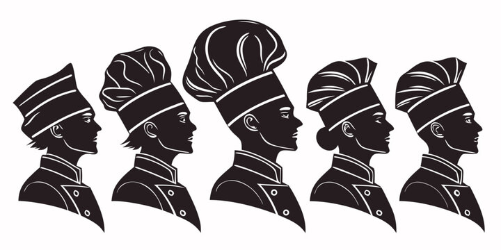 Four identical statues of ancient greek goddesses in a row Vector