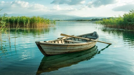Obraz premium boat on the lake