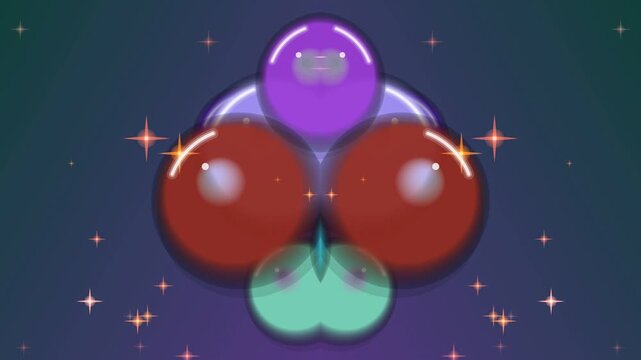 Animated Logo Design with Colorful Shapes.