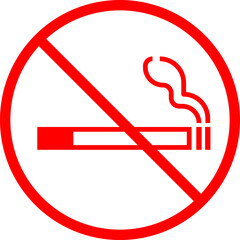 Red No Smoking Prohibition Line Sign for Public Safety