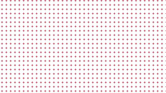 Abstract geometric cross plus pattern animation isolated on white background
