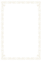 Vintage gold line patterns, vintage flowers, frames, signs.