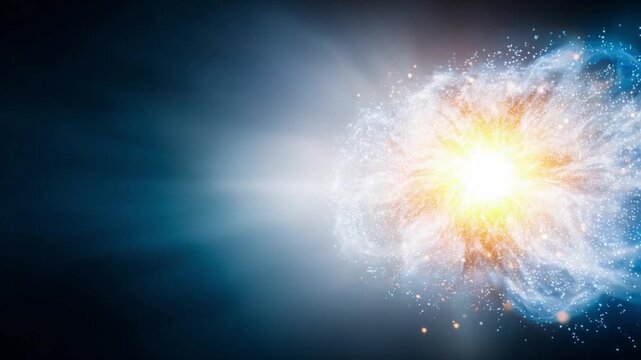 Cosmic Symphony: A mesmerizing display of celestial energy bursts forth, creating a breathtaking vision of the universe's dynamic and luminous essence.