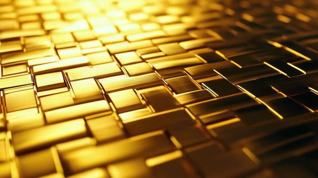Golden Mosaic Tiles Pattern