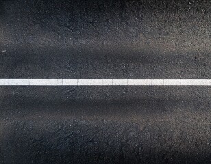 Fototapeta premium asphalt road with white lane marking top view
