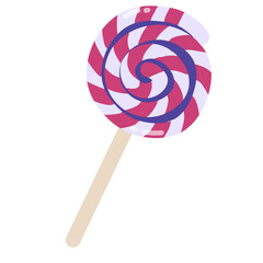 Sweet Swirl Lollipop Candy Illustration