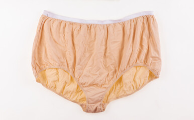 Large women's panties isolated on white background