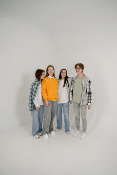 Group of teenage friends enjoying quality time together