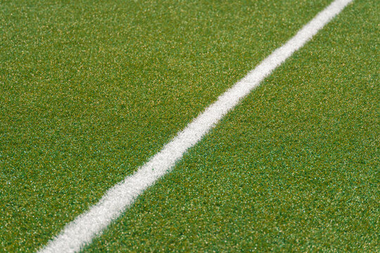 Soccer field renovation with fresh green turf installed