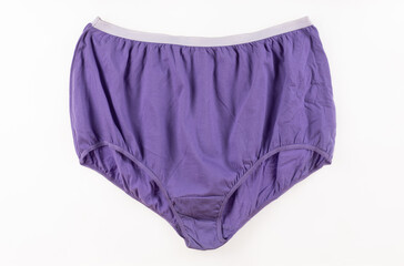 Large women's panties isolated on white background