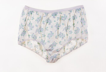 Large women's panties isolated on white background