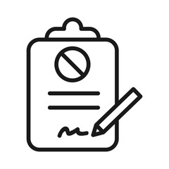 Petition Document Signature Icon Set