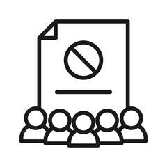 Petition Document Signature Icon Set