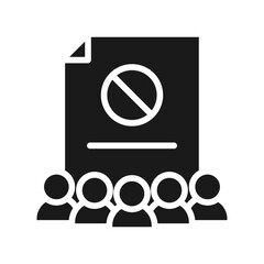 Petition Document Signature Icon Set