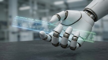 Robot Hand with Digital Sleep Icon - Future AI Health and Sleep Monitoring