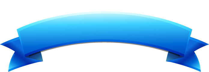 Glossy Blue Arch Banner Graphic Element
