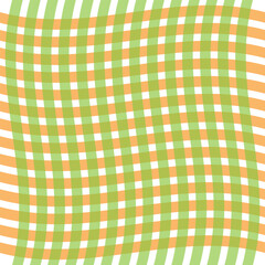 A grid pattern composed of alternating green and orange plaid.