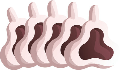 Modern Abstract Organic Shapes Pattern Vector Illustration