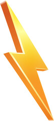 Vibrant 3D Lightning Bolt Icon with Gradient Effect